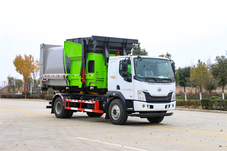 8-12方勾臂垃圾車-國(guó)六柳汽勾臂車大型套臂8-12方勾臂式垃圾車