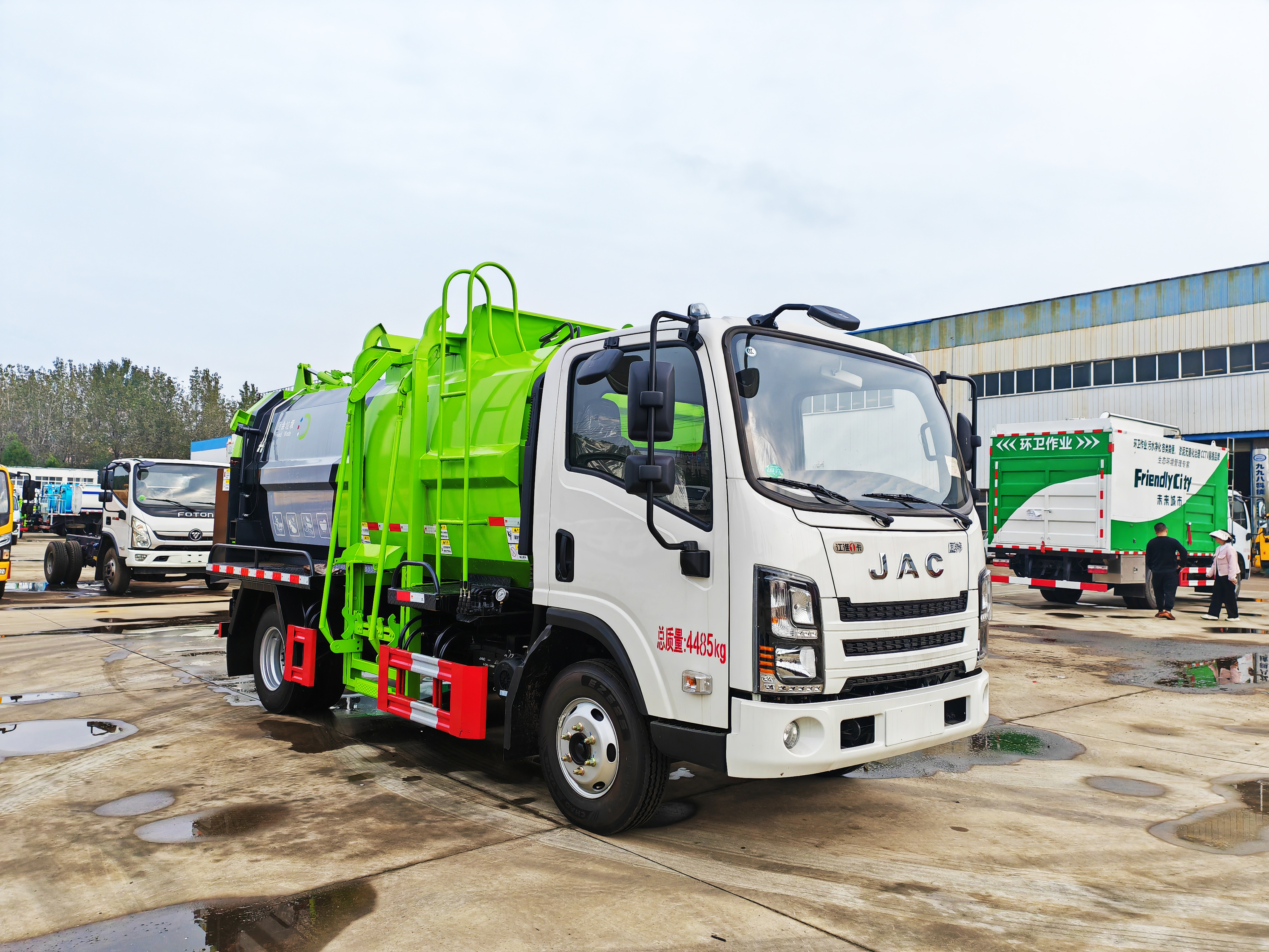 8方藍牌江淮餐廚垃圾車 東茂新款做工